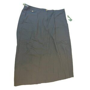 Lauren Ralph Lauren Women's Black Balmoral Mid Length Skirt Size 22W